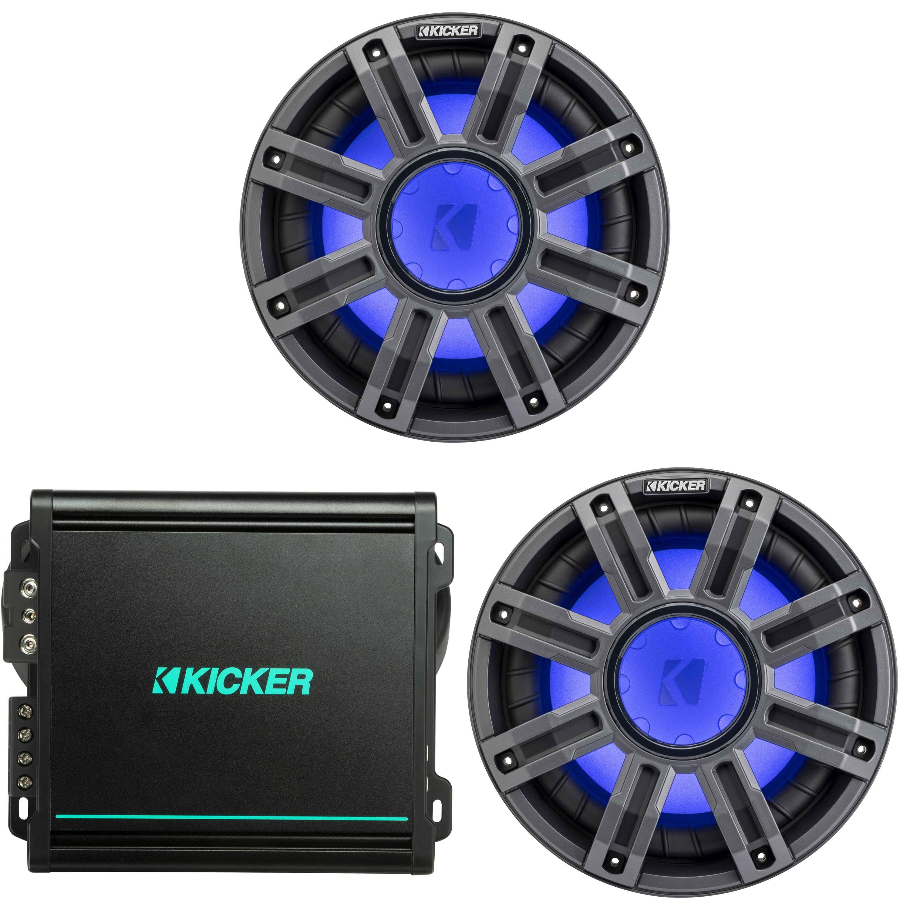 Kicker (2) 51MWF104 MWF 10-Inch Premium Marine Subwoofer (free