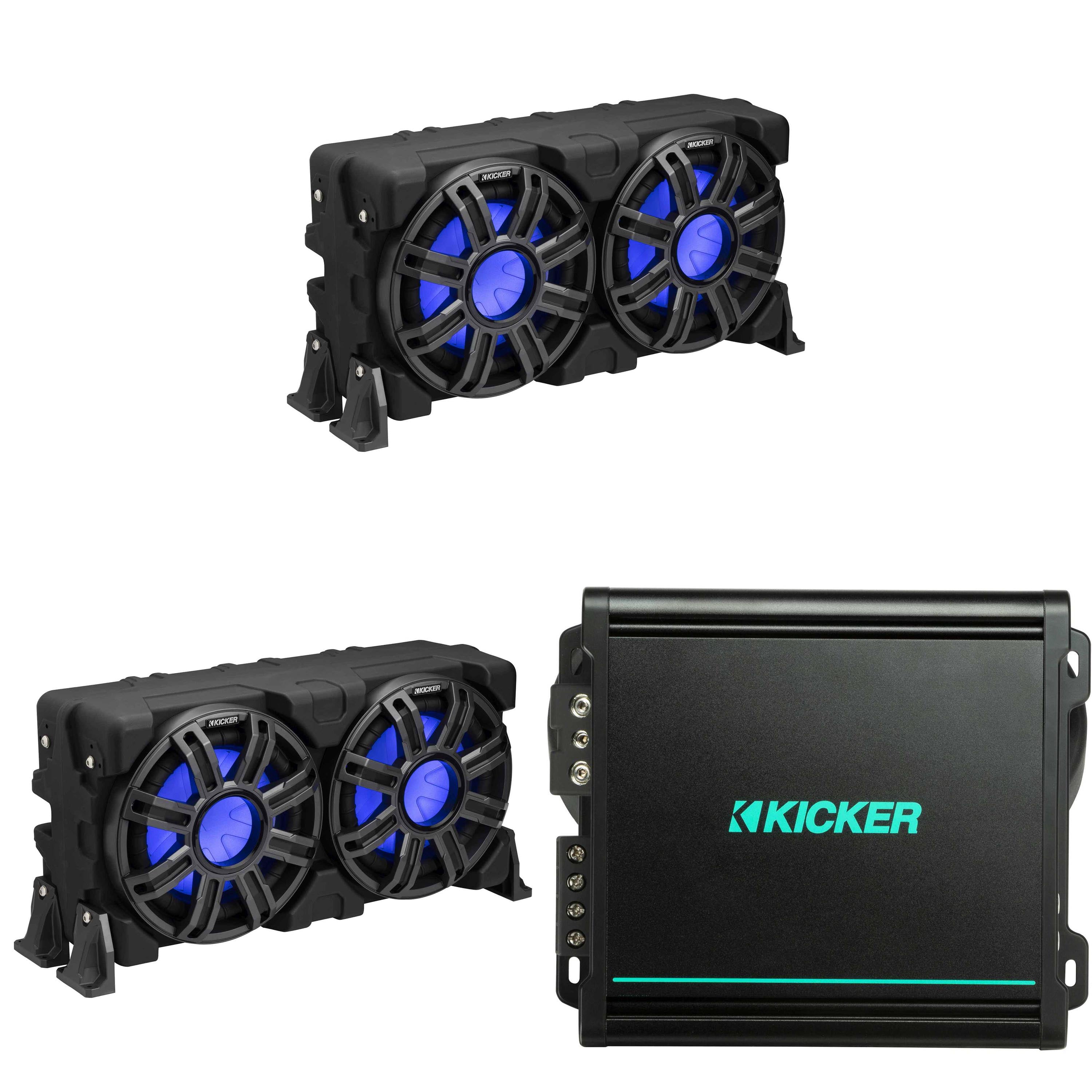 Kicker (2) 51MWLE104 - MWE 10-Inch Loaded Premium Marine Sub Encl w ...
