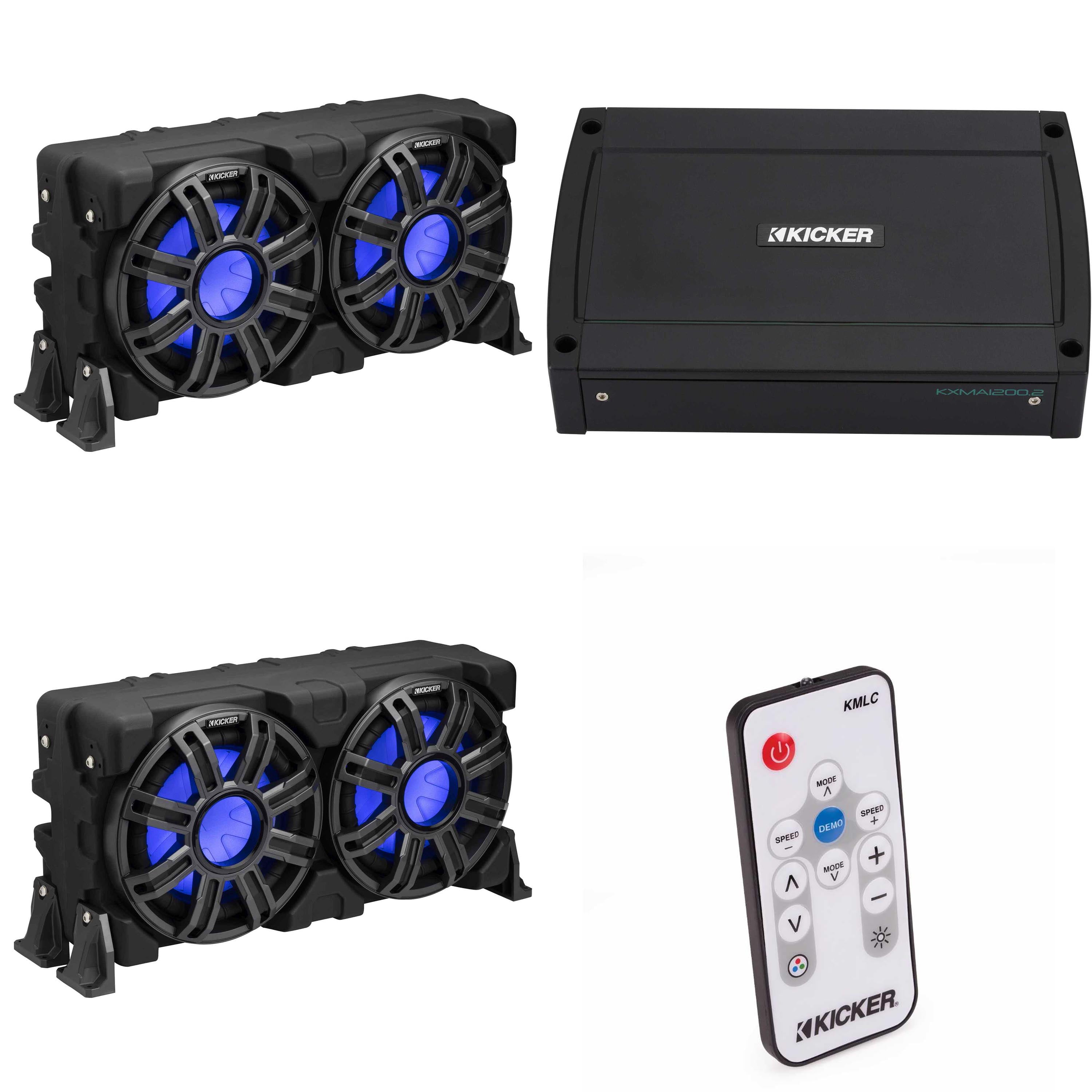 Kicker (2) 51MWLE104 - MWE 10-Inch Loaded Premium Marine Sub Encl w ...