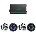 thumbnail image 1 of Kicker (2 Pair ) 51MSC84 - MSC 8-Inch Premium Marine LED Speakers with 48KMA6004 4 Ch. Marine Amp Bundle, 1 of 7