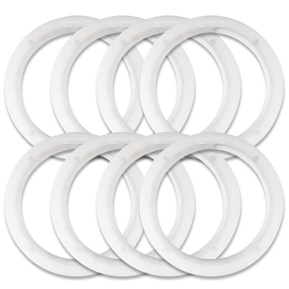 Kicker (4) 50KLSR65 6.5" Weather Proof Led Lighted Speaker Rings, 8 Total Rings