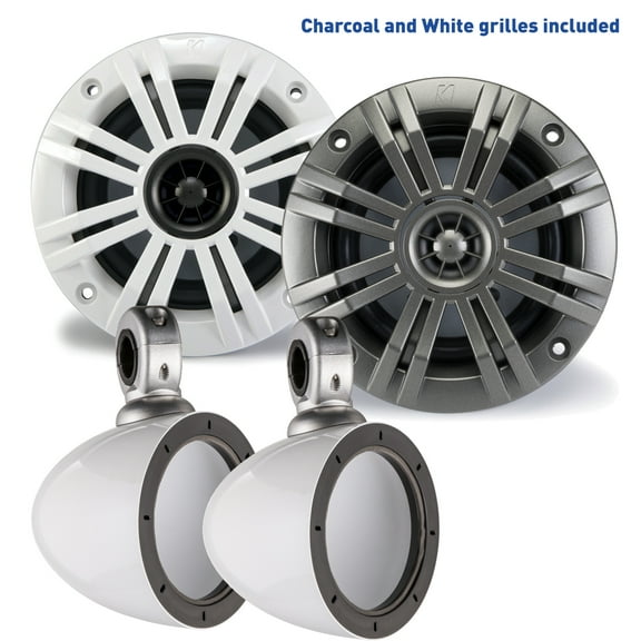 Kicker 4-Inch KM-Series Marine Speaker Bundle