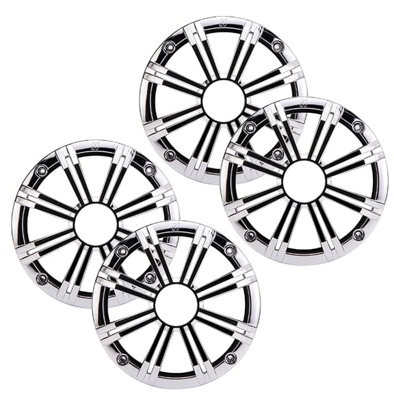 Kicker (4) OEM 8" Chrome Grill Upfittings Popular with Veranda, Godfrey, Bennington Boats