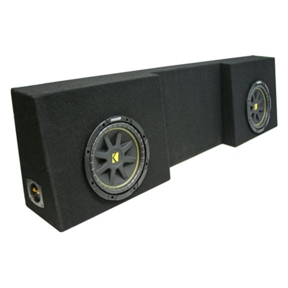 Kicker 43C104 10" Sub & TRUCK572X10 Custom Dual 10" Truck Box w/ Console