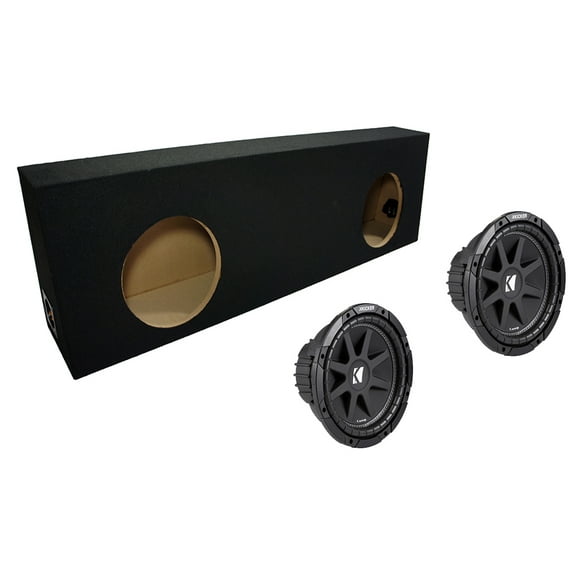 Kicker 43C104 Universal 10" Comp C10 Series Sub & TRUCK492X10 Dual 10" Sub Box