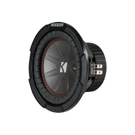 KICKER - CompR 8" Dual-Voice-Coil 4-Ohm Subwoofer - Black