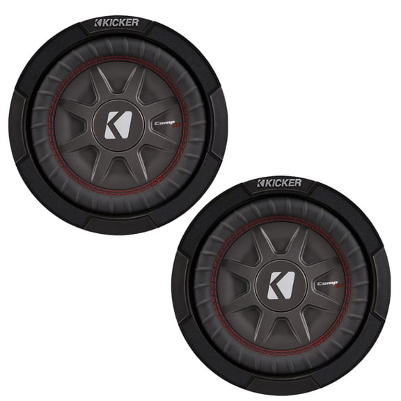 kicker 43cwrt82 8" dual voice coil 2 ohm slim line truck woofers bundle