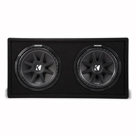 43DC122 KICKER Dual Comp 12" Subwoofers in Vented Enclosure, 2-Ohm