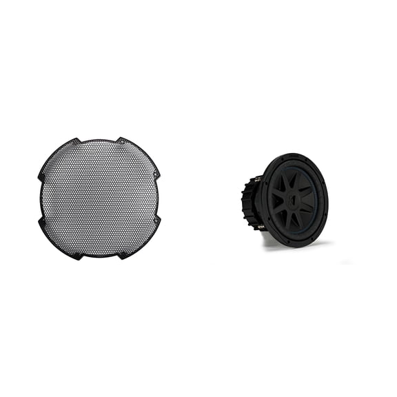 Kicker 44CVX102 COMPVX 10" Subwoofer Dual Voice Coil 2-Ohm, & 52GR10 Grill Bundle
