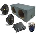 thumbnail image 1 of Kicker 44CWCS154 Single 4 Ohm 15" Sub, 46CXA4001 800W Amp & RF215H 15" Sub Box, 1 of 3