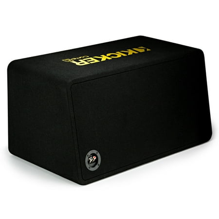 KICKER - CompC Loaded Enclosures Dual Single-Voice-Coil 2-Ohm Subwoofers - Black carpet