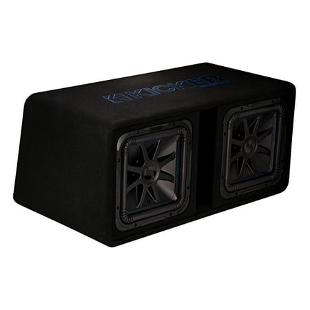 KICKER - Dual 12" Single-Voice-Coil 2-ohm Loaded Subwoofer - Black