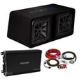 thumbnail image 1 of Kicker 44DL7S122 Loaded Subwoofer Enclosure + Kicker 43CXA1200.1 + Free Amp Kit, 1 of 9