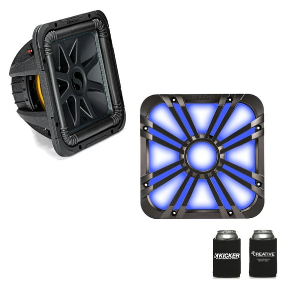 Kicker 44L7S124 L7S 12" Dual 4-Ohm Subwoofer & LED Charcoal Grill