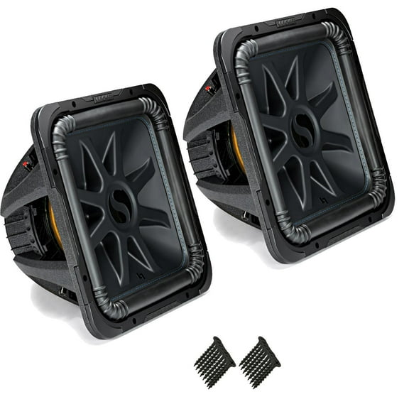 Kicker 44L7S154 Solobaric L7 15" Subwoofers Bundle - Dual 4-Ohm Voice Coils for wiring to a 1-ohm monoblock amplifier