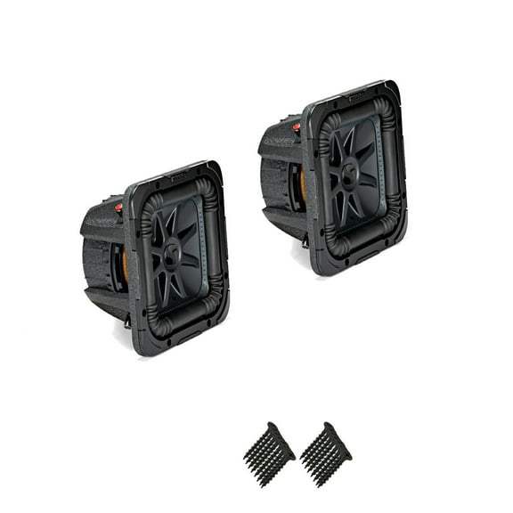 Kicker 44L7S84 Solobaric L7 8" Subwoofers Bundle - Dual 4-Ohm Voice Coils for wiring to a 1-ohm monoblock amplifier