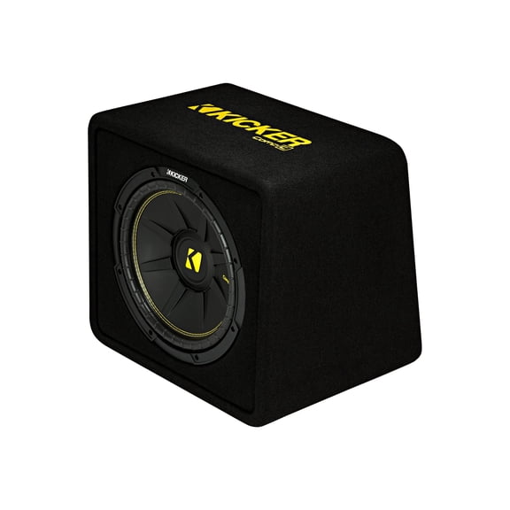 Kicker 44VCWC124 CompC 12" 600 Watt 4 Ohm Vented Loaded Car Subwoofer Enclosure