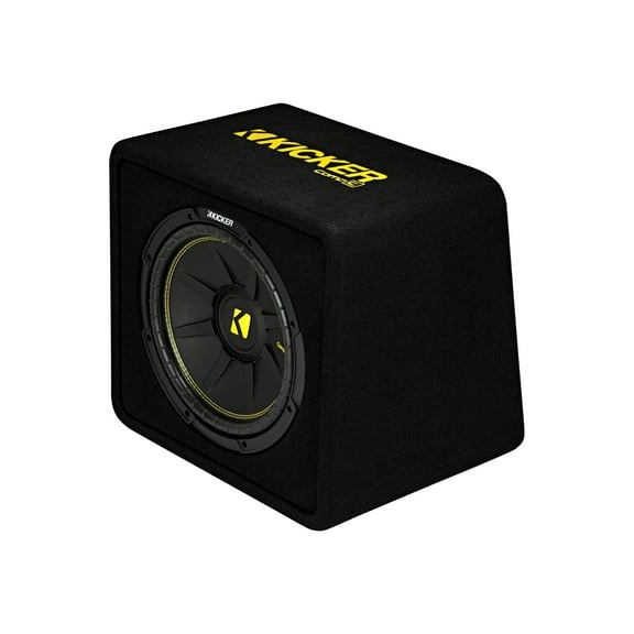 Kicker 44VCWC124 CompC 12" 600 Watt 4 Ohm Vented Loaded Car Subwoofer Enclosure