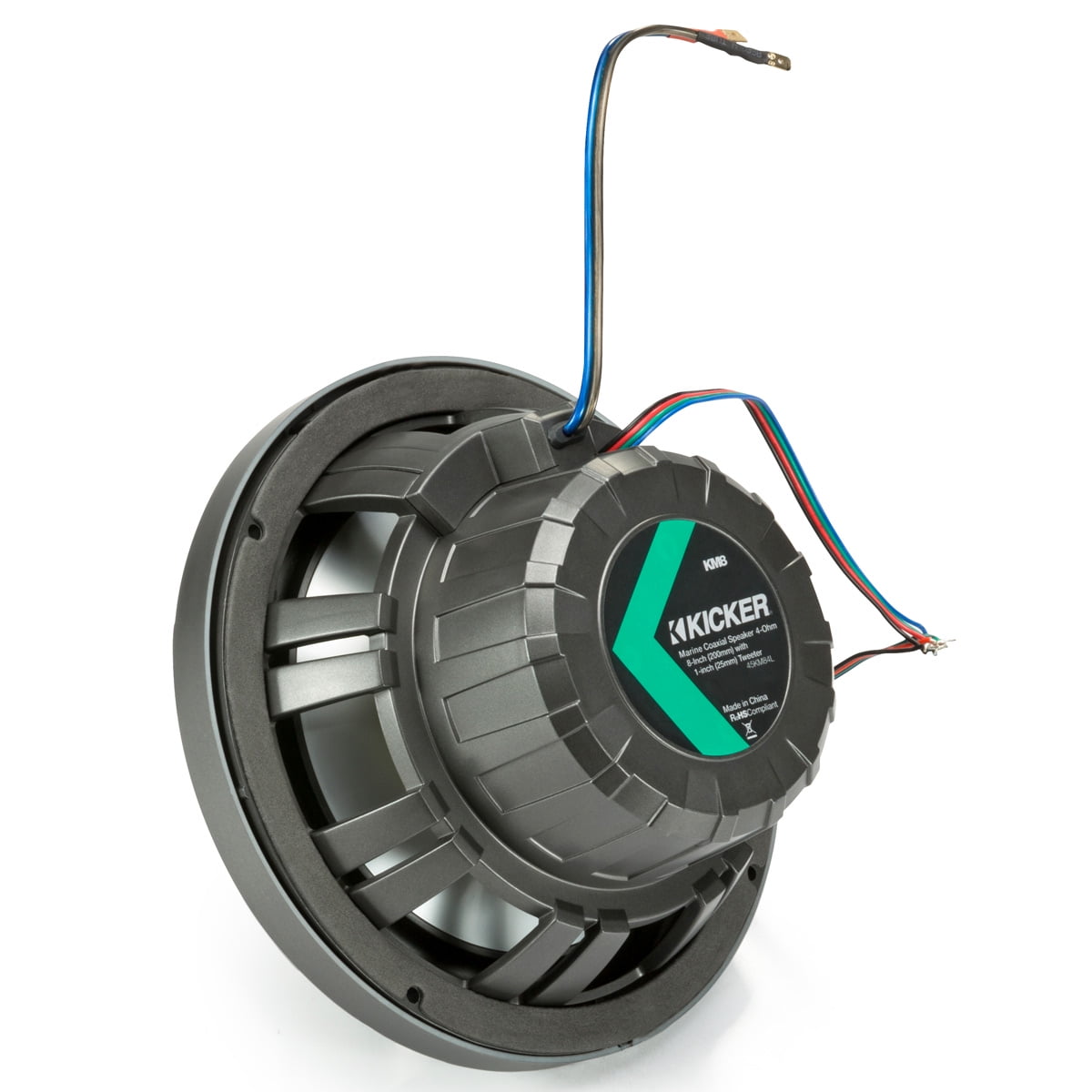 Kicker 45KM84L 8" LED Marine Coaxial Speakers Pair