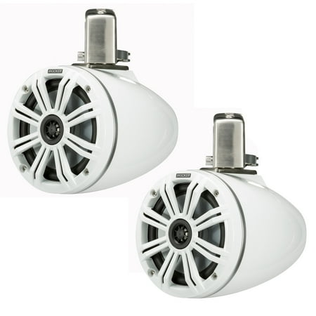 KICKER - 6-1/2" 2-Way Marine Speakers with Polypropylene Cones (Pair) - White