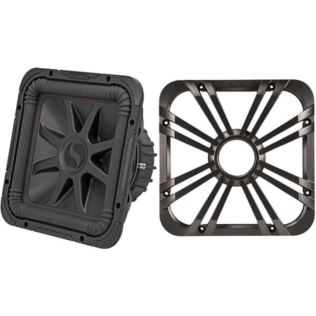 Kicker 45L7R122 L7R 12-Inch (30cm) Subwoofer, Dual Voice Coil, 2-Ohm w/ Charcoal LED Grill Bundle