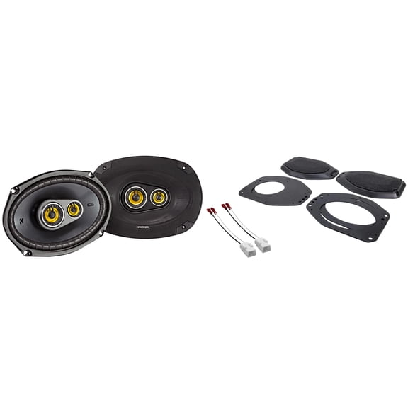 Kicker 46CSC6934 6x9" CS-Series Coaxial Speakers and Sound Bar Mounting Kit Compatible with Jeep JL (2018-2023) & JT (2020-2023)