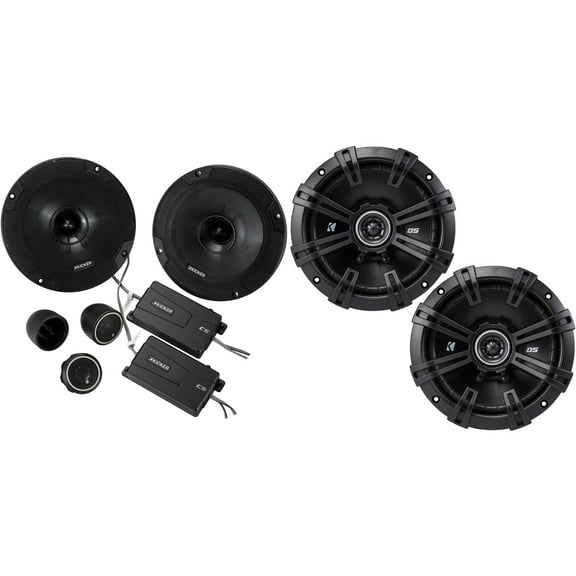 Kicker 46CSS654 CS-Series CSS65 6.5-Inch (160mm) Component System with .75-inch tweeters w/ 43DSC6704 6.75" Coaxial Bundle