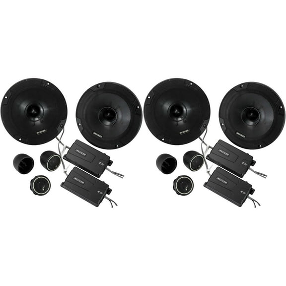Kicker 46CSS654 CS-Series CSS65 6.5-Inch (160mm) Component System with .75-inch tweeters w/ 46CSS654 6.5" Component Bundle