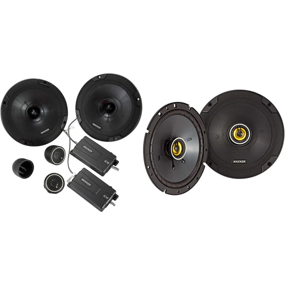 Kicker 46CSS674 CS-Series CSS67 6.75-Inch (165mm) Component System with .75-inch tweeters w/ 46CSC674 6.75" Coaxial Bundle