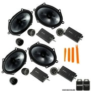 Kicker 46CSS684 - Two Pairs Of CS-Series CSS68 6x8-Inch Component System with .75-inch tweeters, 4-Ohm 2 Pairs