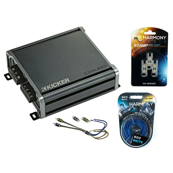 Kicker 46CXA4001 800W Sub Amp & 8 GA Amplifier Accessory Kit