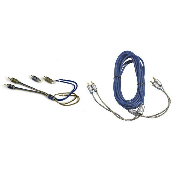 Kicker 46KISL K-Series Interconnect, Speaker Wire To RCA Adapter w/ 46KI23 3 Meter 2-Channel Signal Cable