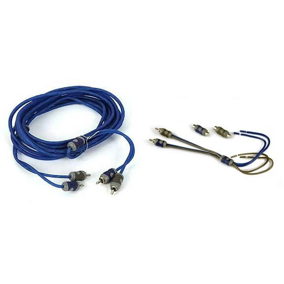 Kicker 46KISL K-Series Interconnect, Speaker Wire To RCA Adapter w/ 46KI25 5 Meter 2-Channel Signal Cable