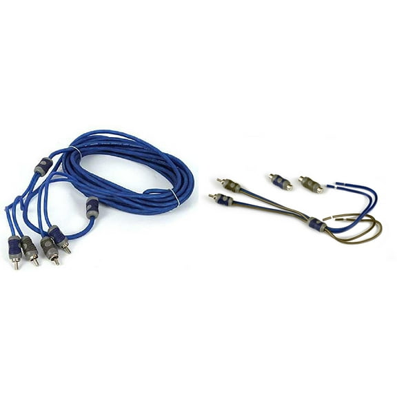 Kicker 46KISL K-Series Interconnect, Speaker Wire To RCA Adapter w/ 46KI26 6 Meter 2-Channel Signal Cable