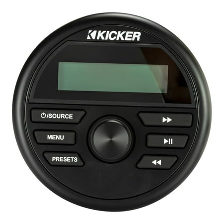 KICKER - KMC2 Gauge-Style Media Center/Radio w/Bluetooth - Black