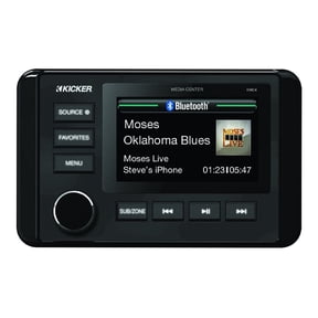 Kicker 46KMC4 Marine 200W Dual Zone Gauge Style Bluetooth Boat Media Center
