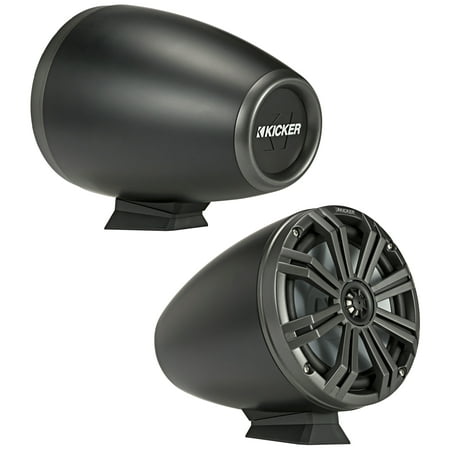 Kicker 46KMFC8 Marine Audio Boat Flat Surface Mount 8" Tower Speakers Black New
