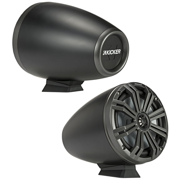 Kicker 46KMFC8 Marine Audio Boat Flat Surface Mount 8" Tower Speakers Black New