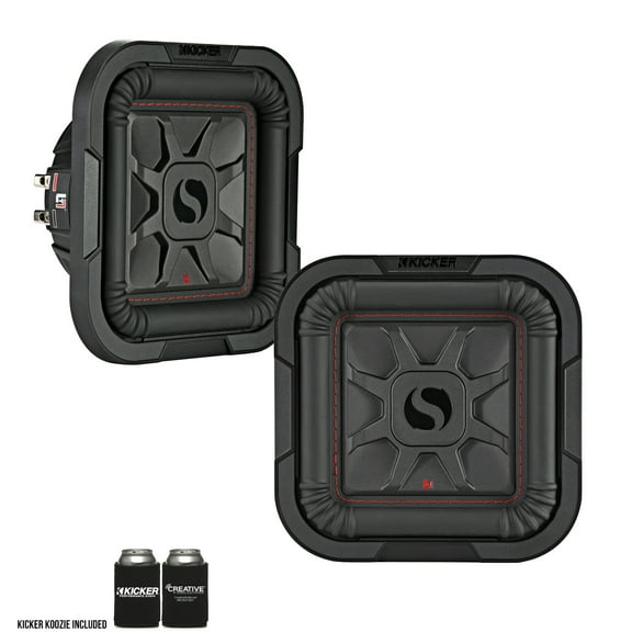 Kicker 46L7T84 Two L7T L7-Thin 8-Inch (20cm) Subwoofers, Dual Voice Coil, 4-Ohm, 350 Watts Each