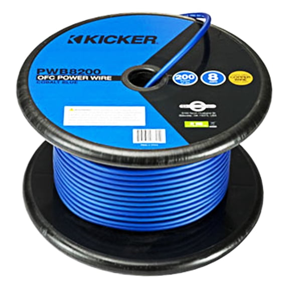 Kicker 46PWB8200 8AWG Power Wire 200 FT Blue