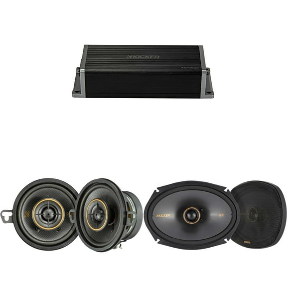 Kicker 47KEY2004 4-Channel DSP Smart Amp w/ 51KSC 3.5" & 6x9" Audio Upgrade Bundle