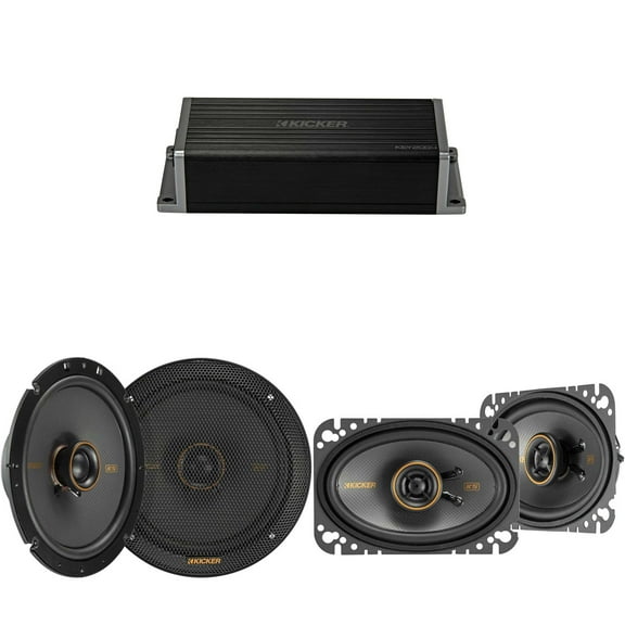 Kicker 47KEY2004 4-Channel DSP Smart Amp w/ 51KSC 4x6" & 6.75" Audio Upgrade Bundle