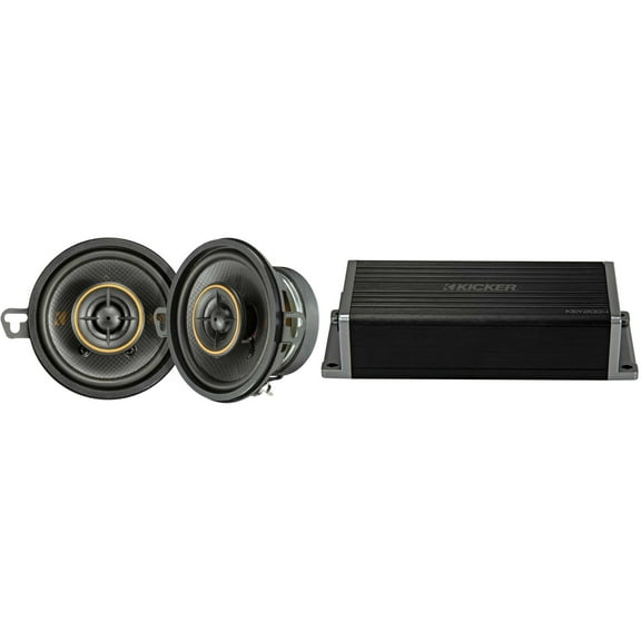 Kicker 47KEY2004 4-Channel DSP Smart Amp w/ 51KSC3504 3.5" Audio Upgrade Bundle