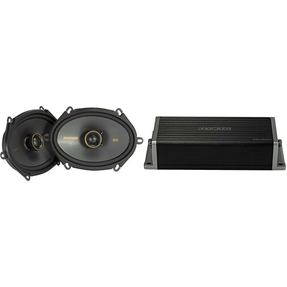 Kicker 47KEY2004 4-Channel DSP Smart Amp w/ 51KSC6804 6x8" Audio Upgrade Bundle