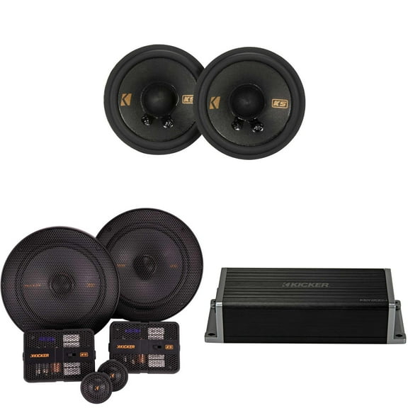 Kicker 47KEY2004 4-Channel DSP Smart Amp w/ 51KSS 6.5" & 2.75" Audio Upgrade Bundle
