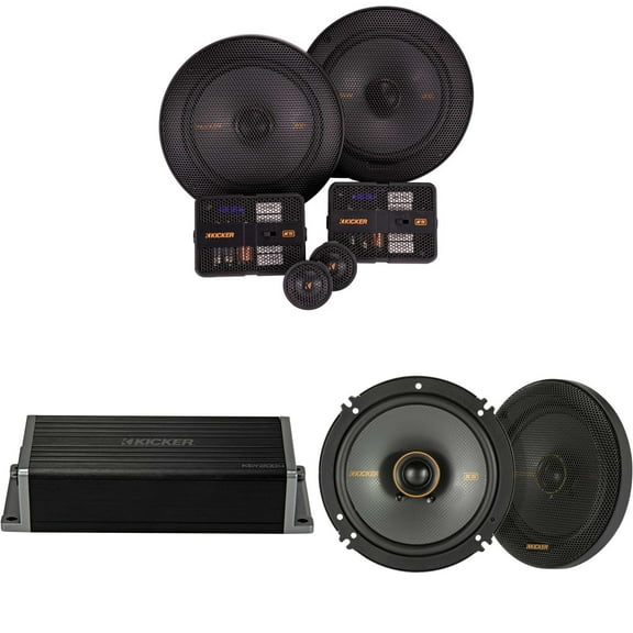 Kicker 47KEY2004 4-Channel DSP Smart Amp w/ 51KSS 6.5" & 6.5" Audio Upgrade Bundle