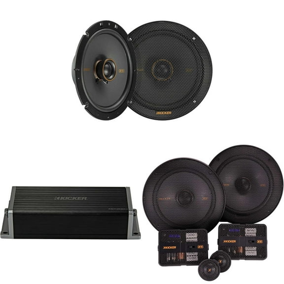 Kicker 47KEY2004 4-Channel DSP Smart Amp w/ 51KSS 6.5" & 6.75" Audio Upgrade Bundle
