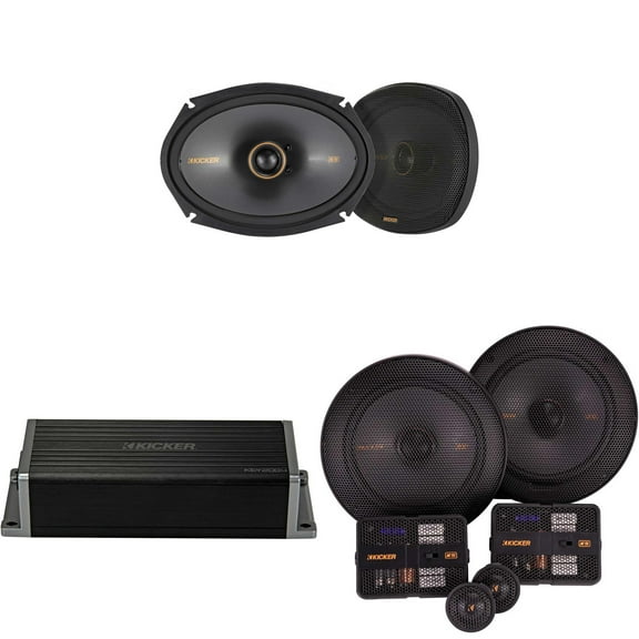 Kicker 47KEY2004 4-Channel DSP Smart Amp w/ 51KSS 6.5" & 6x9" Audio Upgrade Bundle