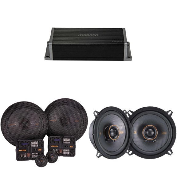 Kicker 47KEY2004 4-Channel DSP Smart Amp w/ 51KSS 6.75" & 5.25" Audio Upgrade Bundle