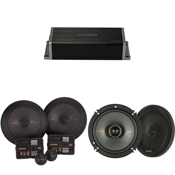 Kicker 47KEY2004 4-Channel DSP Smart Amp w/ 51KSS 6.75" & 6.5" Audio Upgrade Bundle